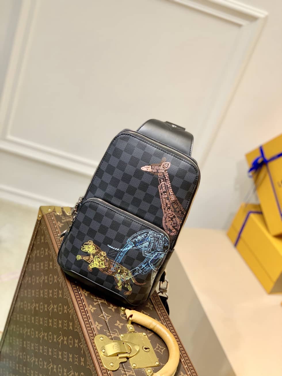 Louis Vuitton Avenue Slingbag Black N45277 Replica Shoulder Bag - DEEPREPS