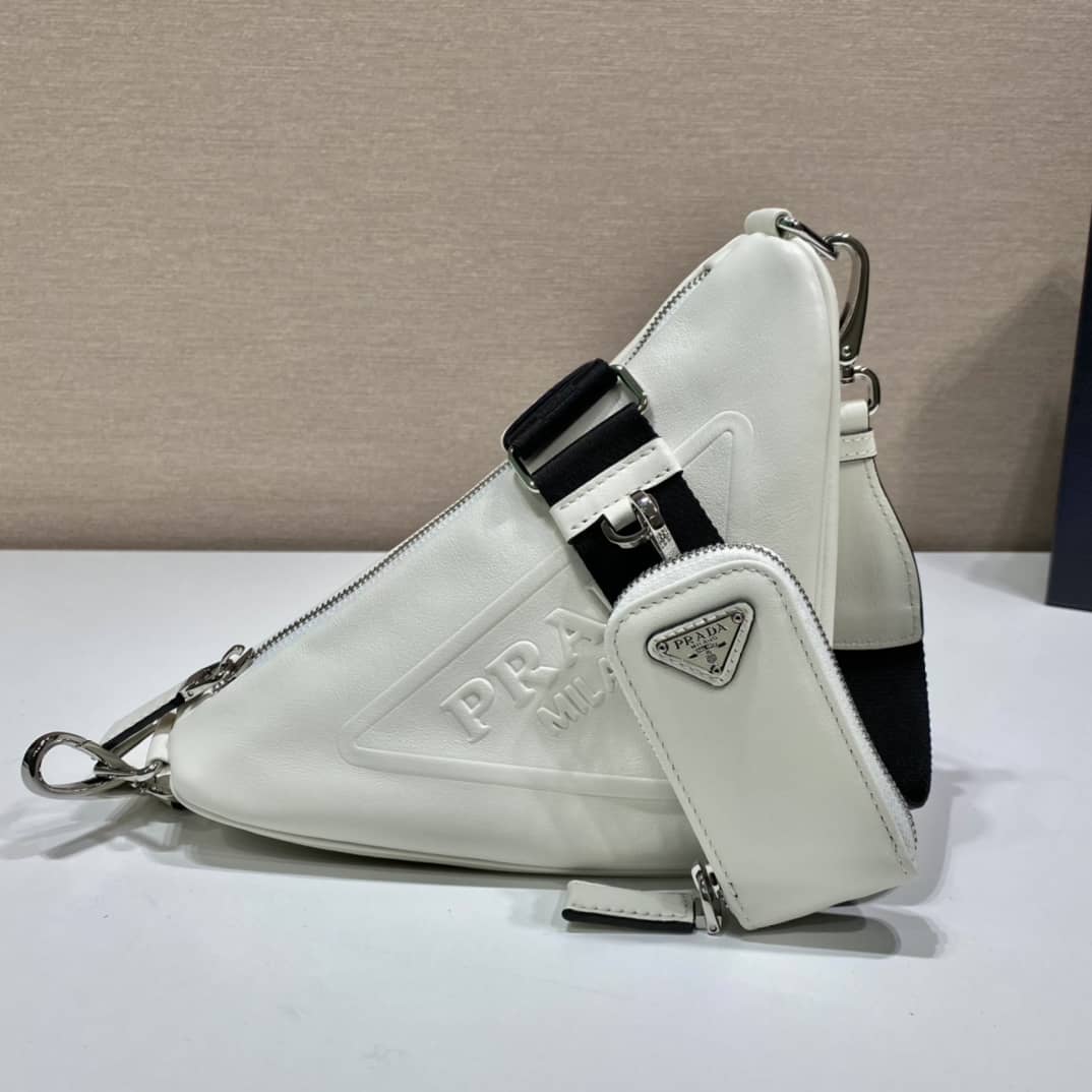 Prada Leather Triangle Replica Shoulder Bag - DEEPREPS