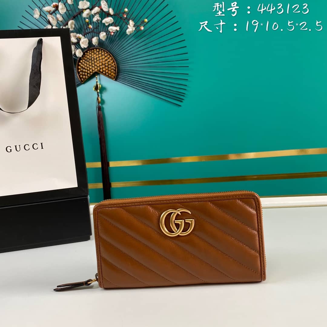 Gucci GG Marmont Large Zip Around Wallet Replica 443123 - DEEPREPS