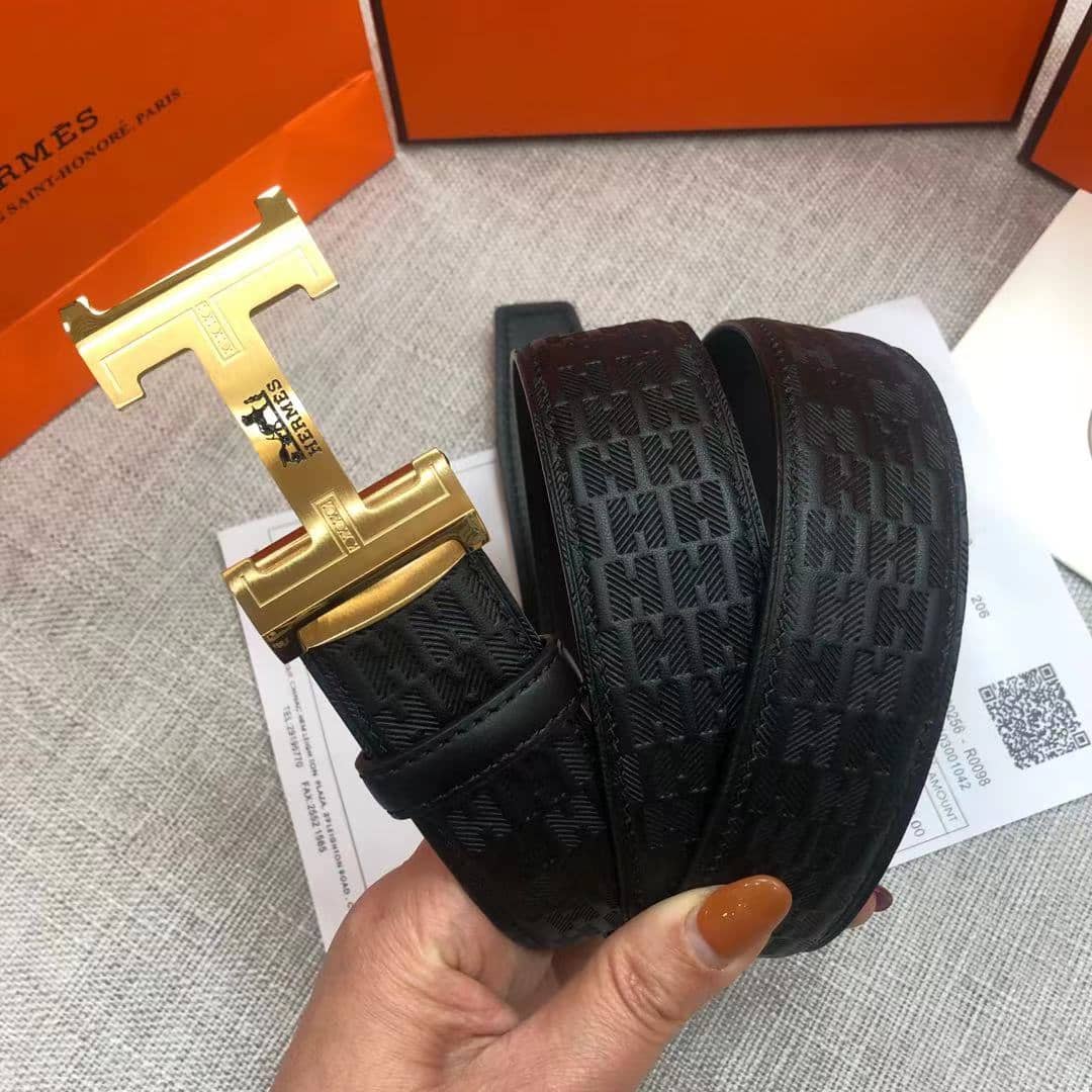 Fake Hermes Logo Belt 34mm - DEEPREPS