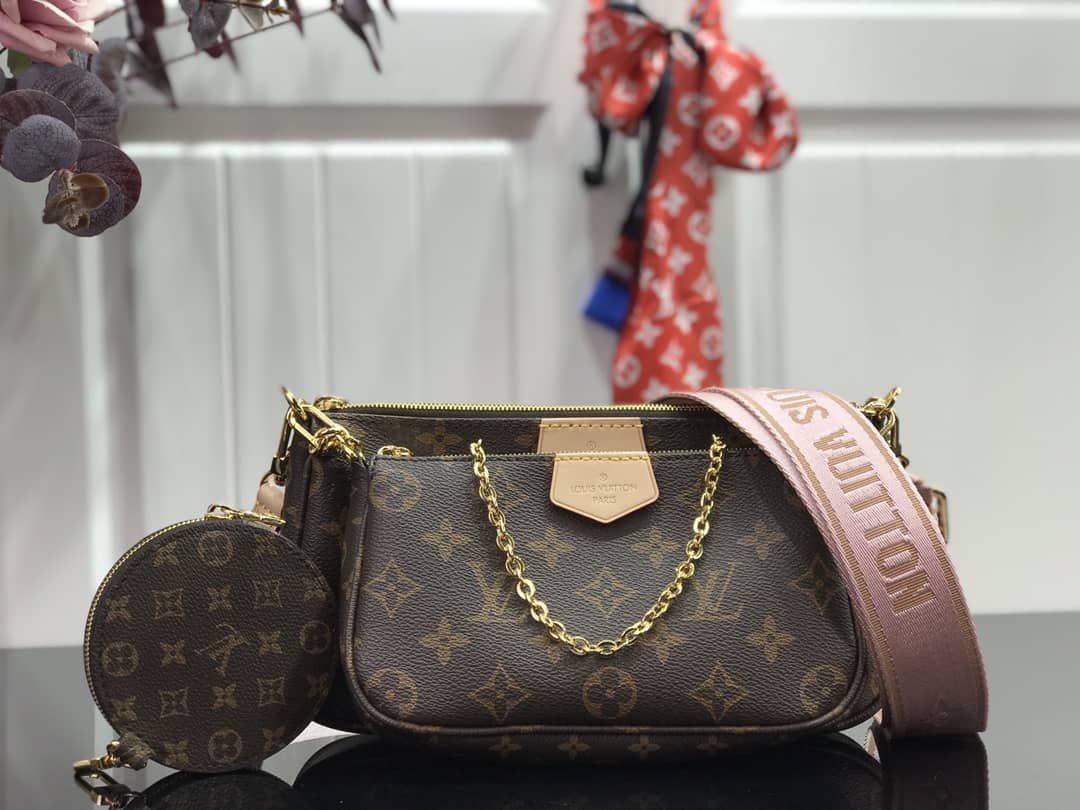 Louis Vuitton Monogram Canvas Multi Pochette Replica Pink M44823 - DEEPREPS