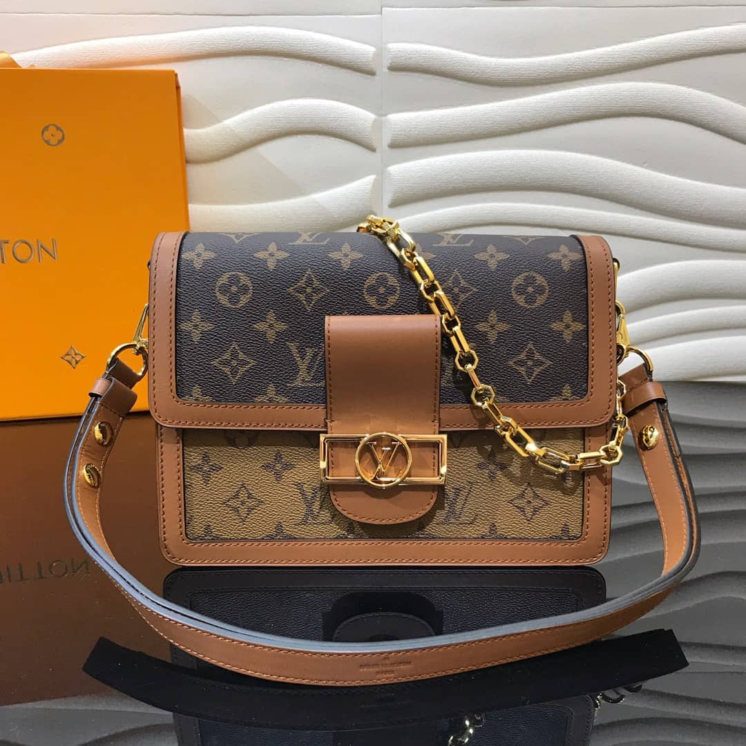 Louis Vuitton Monogram MM Reverse Dauphine Shoulder Bag Replica M44391 - DEEPREPS