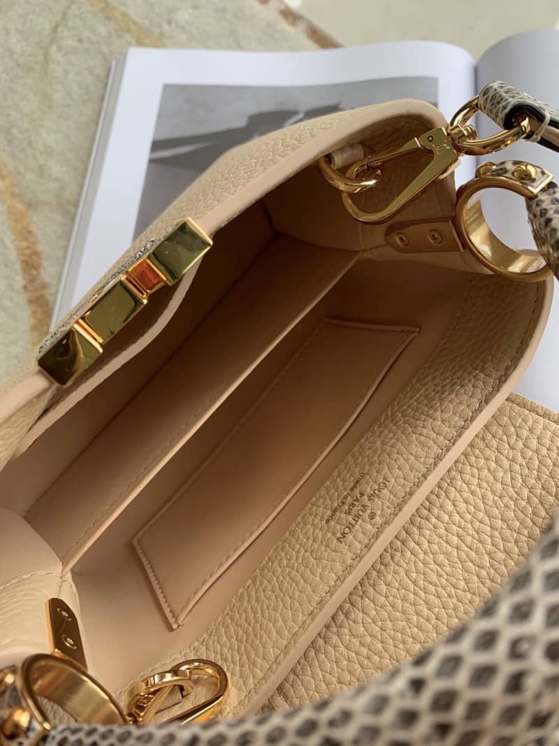 Louis Vuitton Capucines Mini Replica Bag Apricot M55921 - DEEPREPS