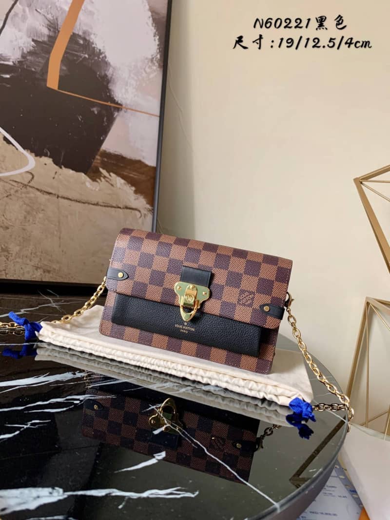 Louis Vuitton Vavin Chain Wallet Replica Bag Black N60221 - DEEPREPS