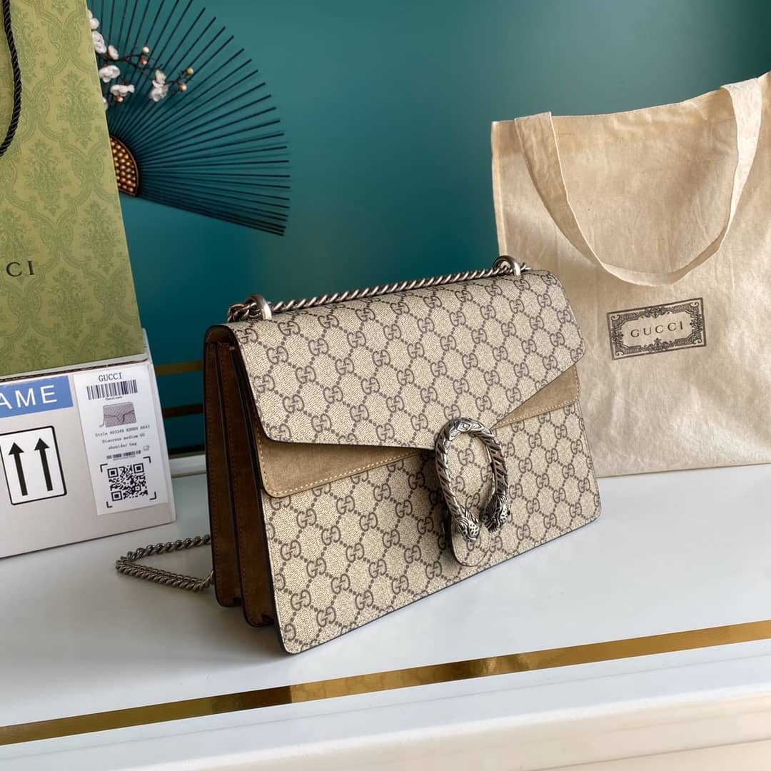 Gucci Dionysus Supreme Monogram Chain Medium Shoulder Bag Replica 403348 - DEEPREPS