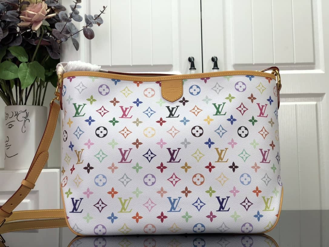 Louis Vuitton Delightful PM Monogram Multicolor Shoulder Bag Replica White M40352 - DEEPREPS