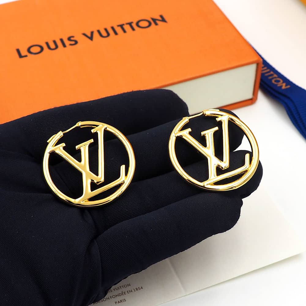 LV Hoop Earrings Dupe Logo AAA+ - DEEPREPS