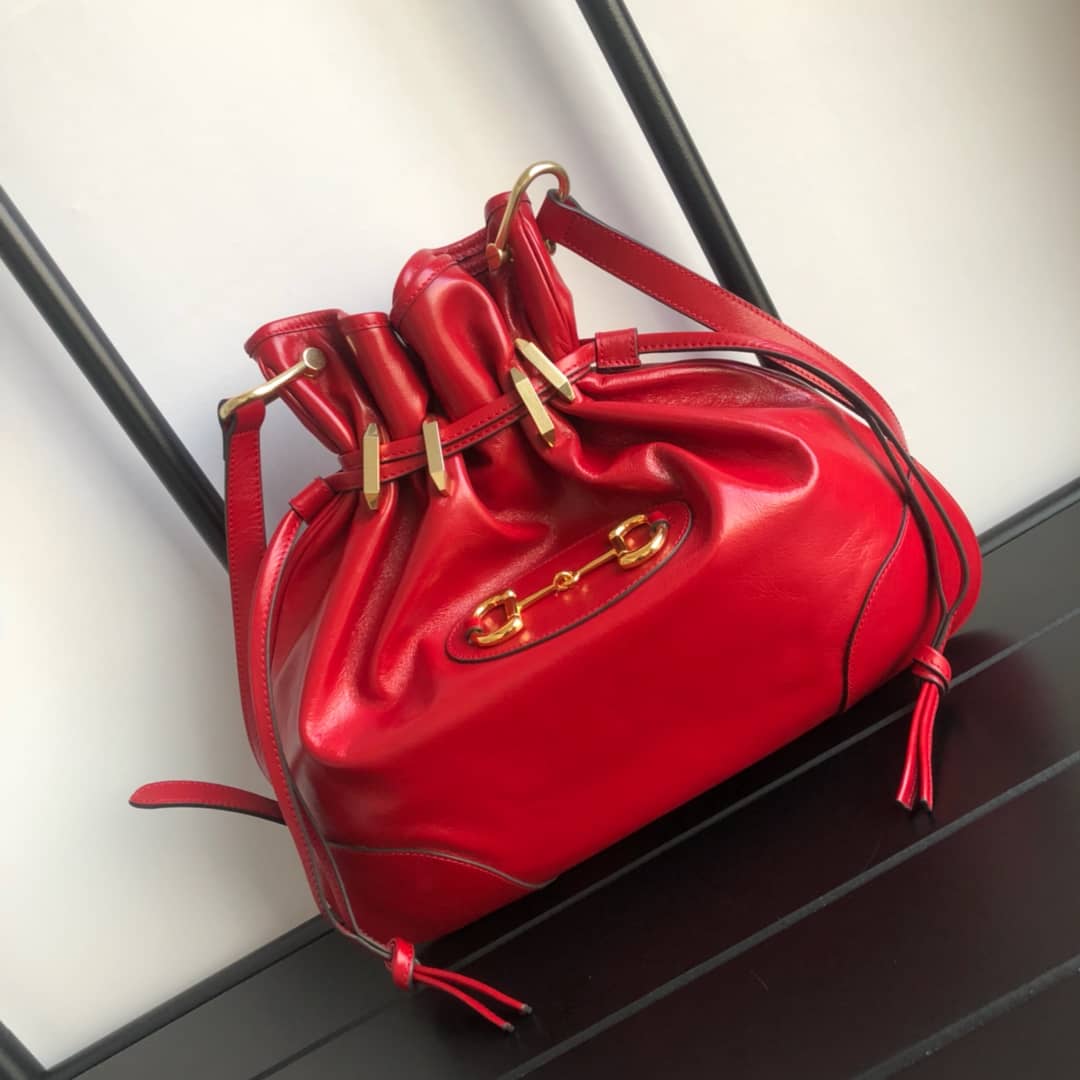 Gucci 1955 Horsebit Messenger Bag Replica Red 602089 - DEEPREPS