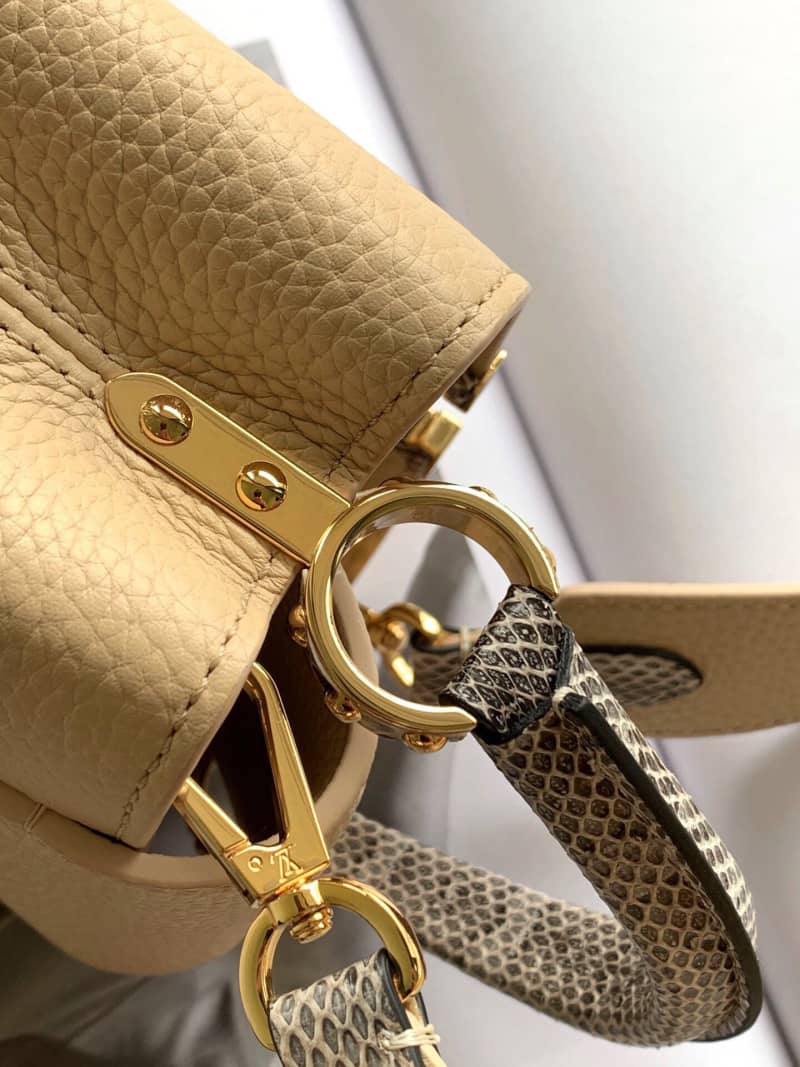 Louis Vuitton Capucines Mini Replica Bag Apricot M55921 - DEEPREPS