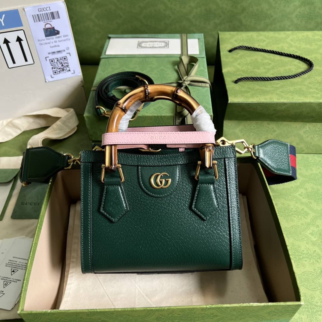 Gucci Diana Mini Tote Green 702732 Replica Bag - DEEPREPS