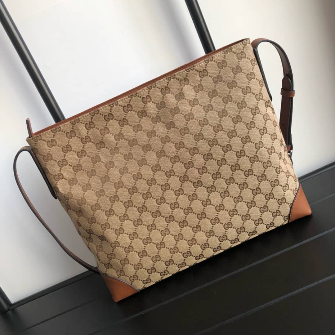 Gucci GG Canvas Shoulder Bag Replica Brown 308930 - DEEPREPS