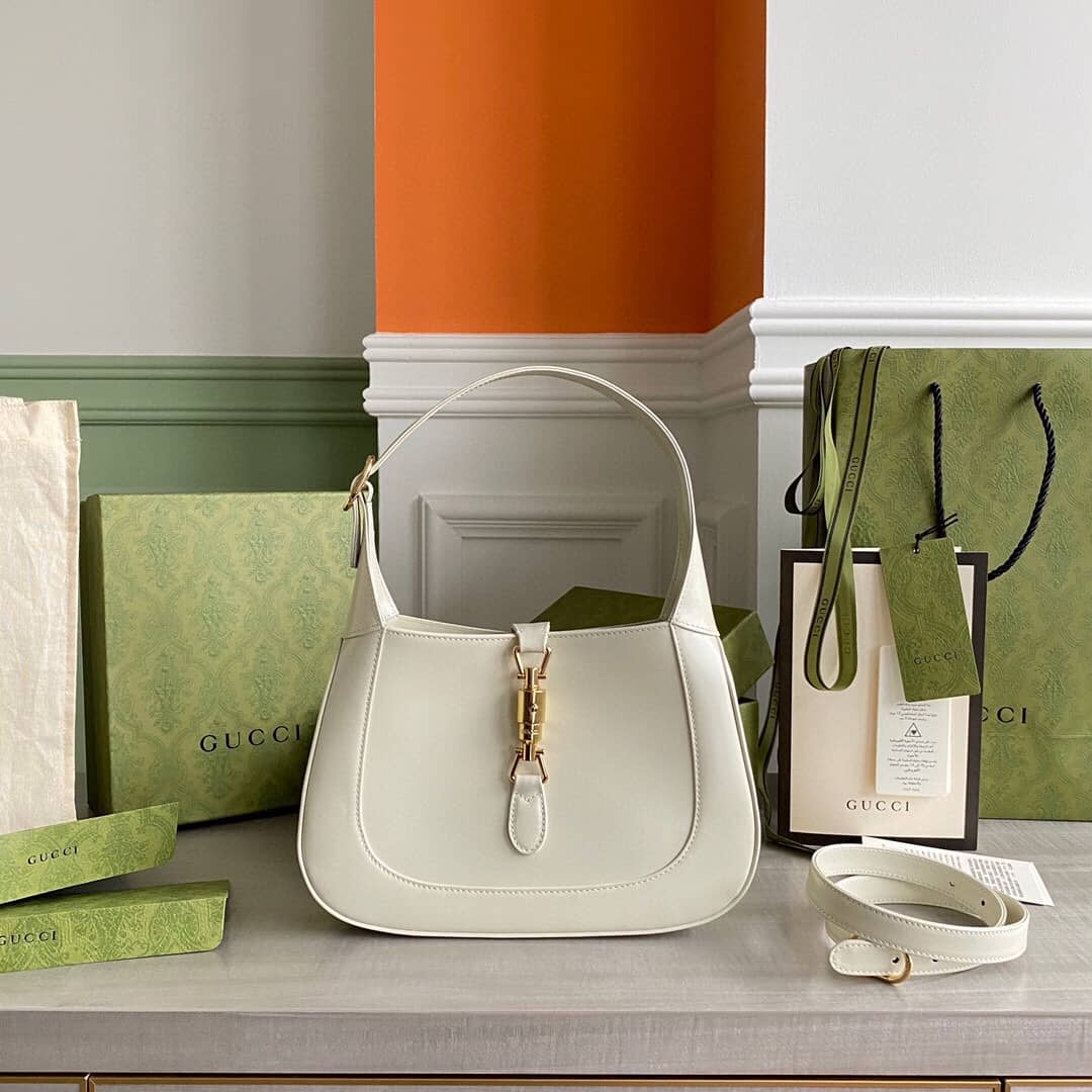 Gucci GG Jackie 1961 Small Hobo Shoulder Bag Replica White 636709 - DEEPREPS