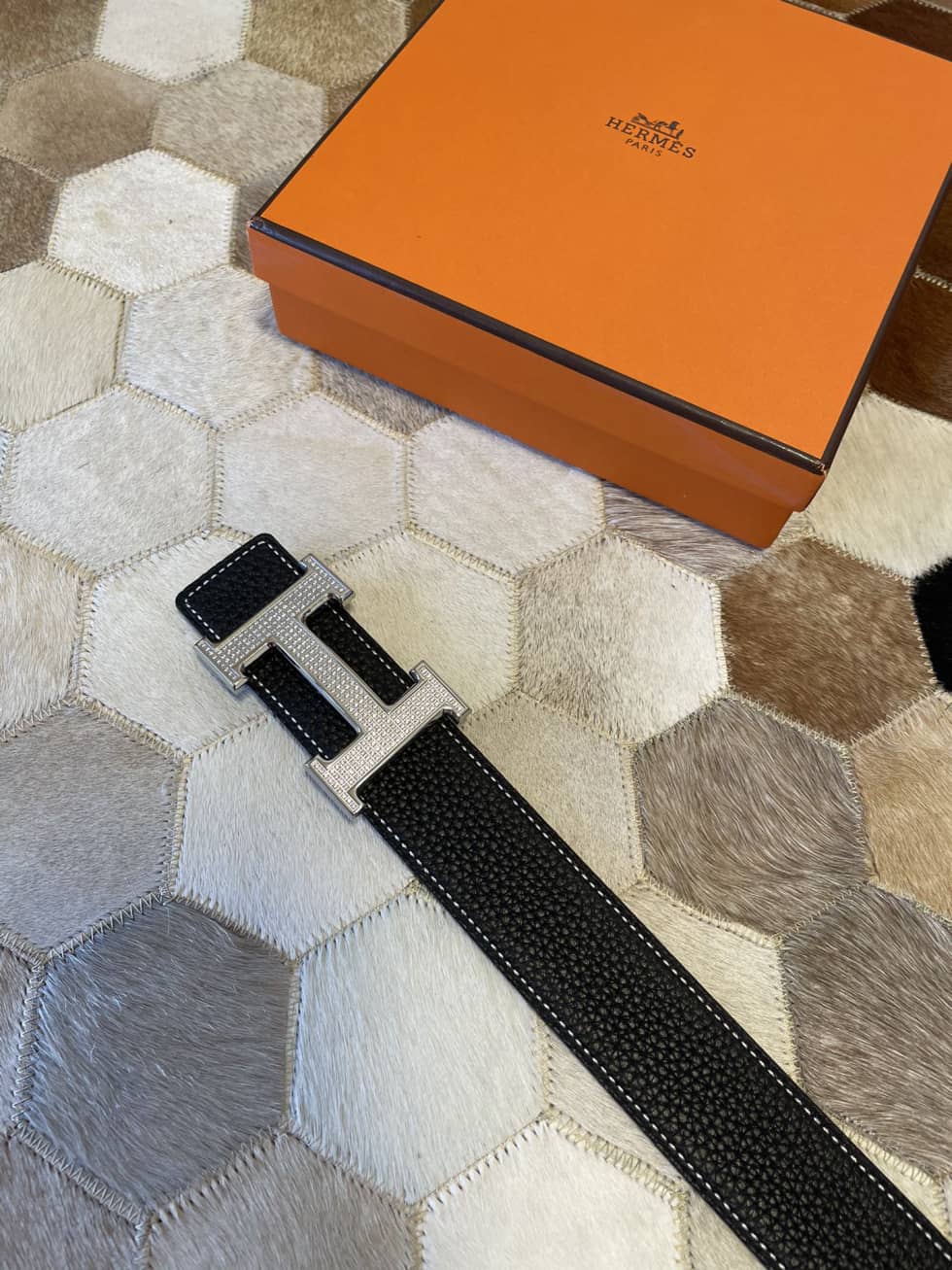 Knockoff Hermes Logo Belt 38mm - DEEPREPS