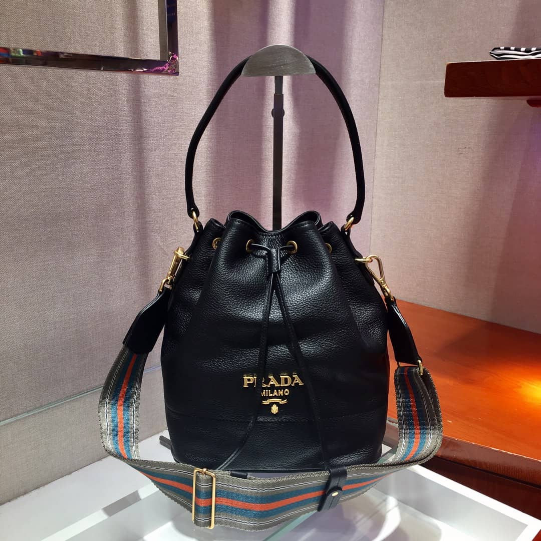Best Replica Prada Leather Replica Bucket Bag(ColaReps) - DEEPREPS