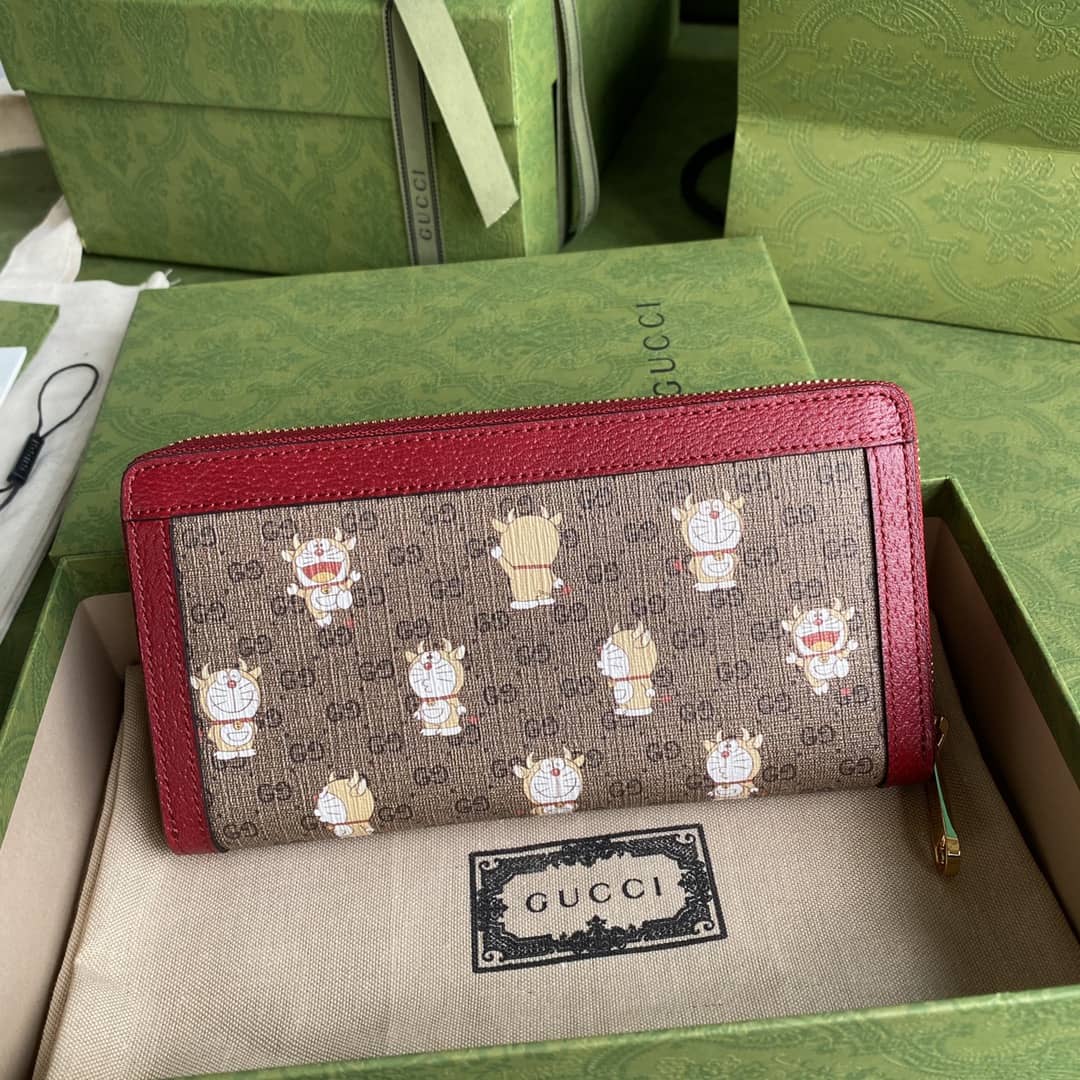 Gucci x Doraemon Zip Around Wallet Replica 647787 - DEEPREPS