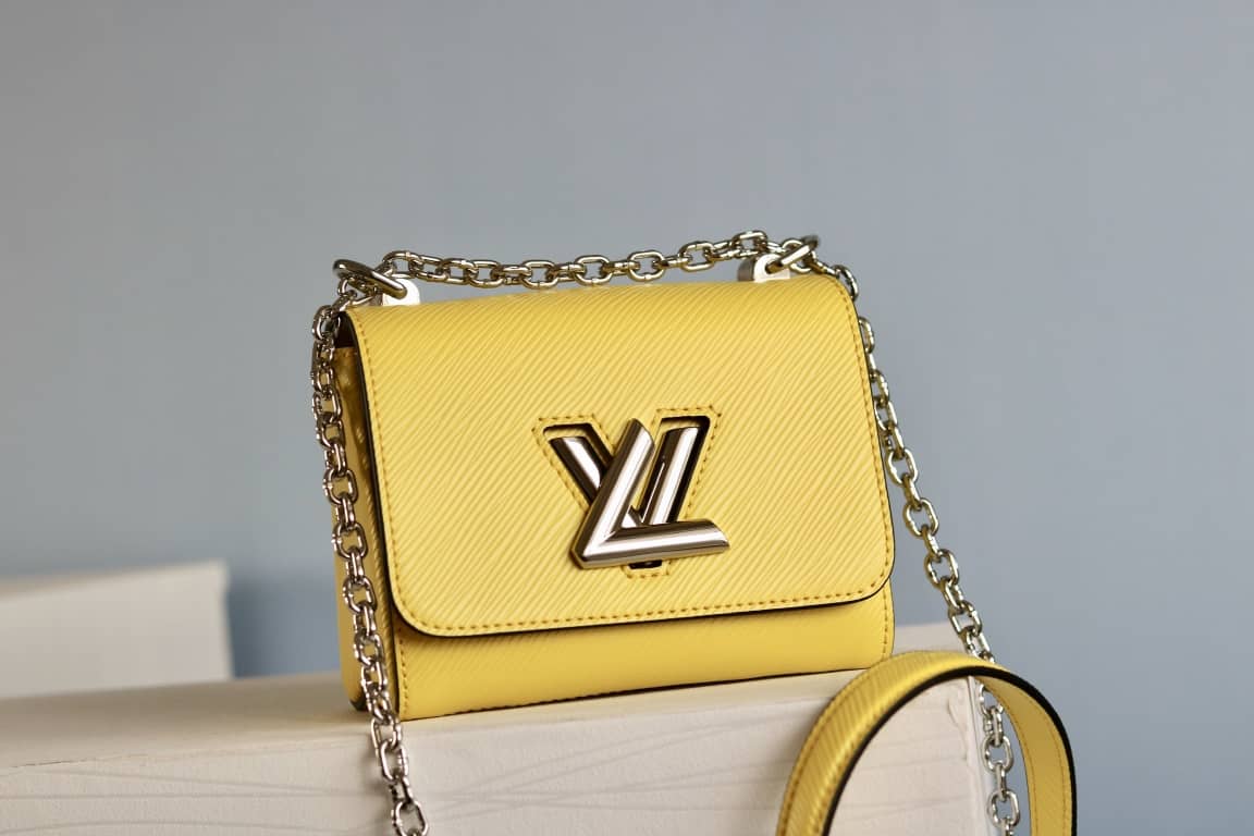 Louis Vuitton Replica Twist MM Epi Leather Bag Yellow - DEEPREPS