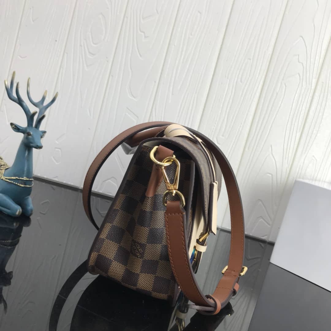 Louis Vuitton Damier Canvas Trendy Replica Crossbody Bag White N40146 - DEEPREPS