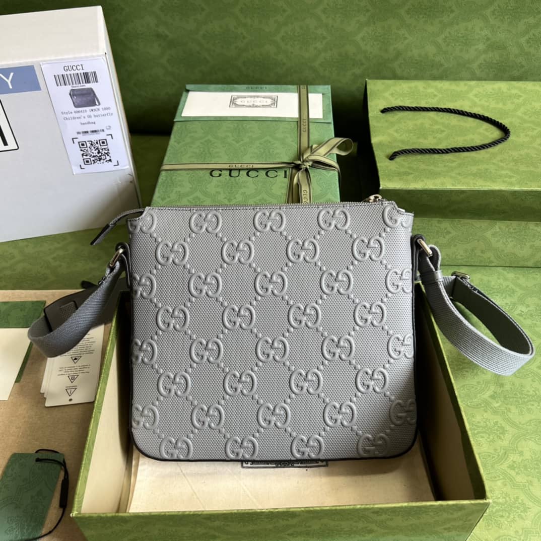 Gucci GG Signature Leather Messenger Bag 406410 Replica - DEEPREPS