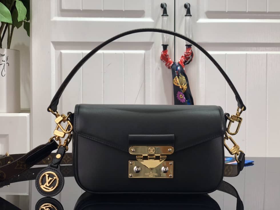 Louis Vuitton Swing Handbag Black M20393 Replica Shoulder Bag - DEEPREPS