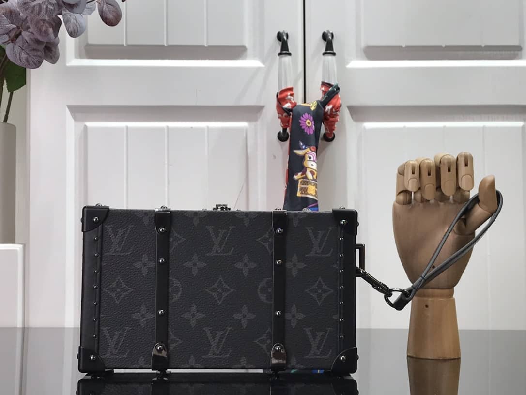 Louis Vuitton Trunk Monogram Eclipse Replica Bag Black M20249 - DEEPREPS