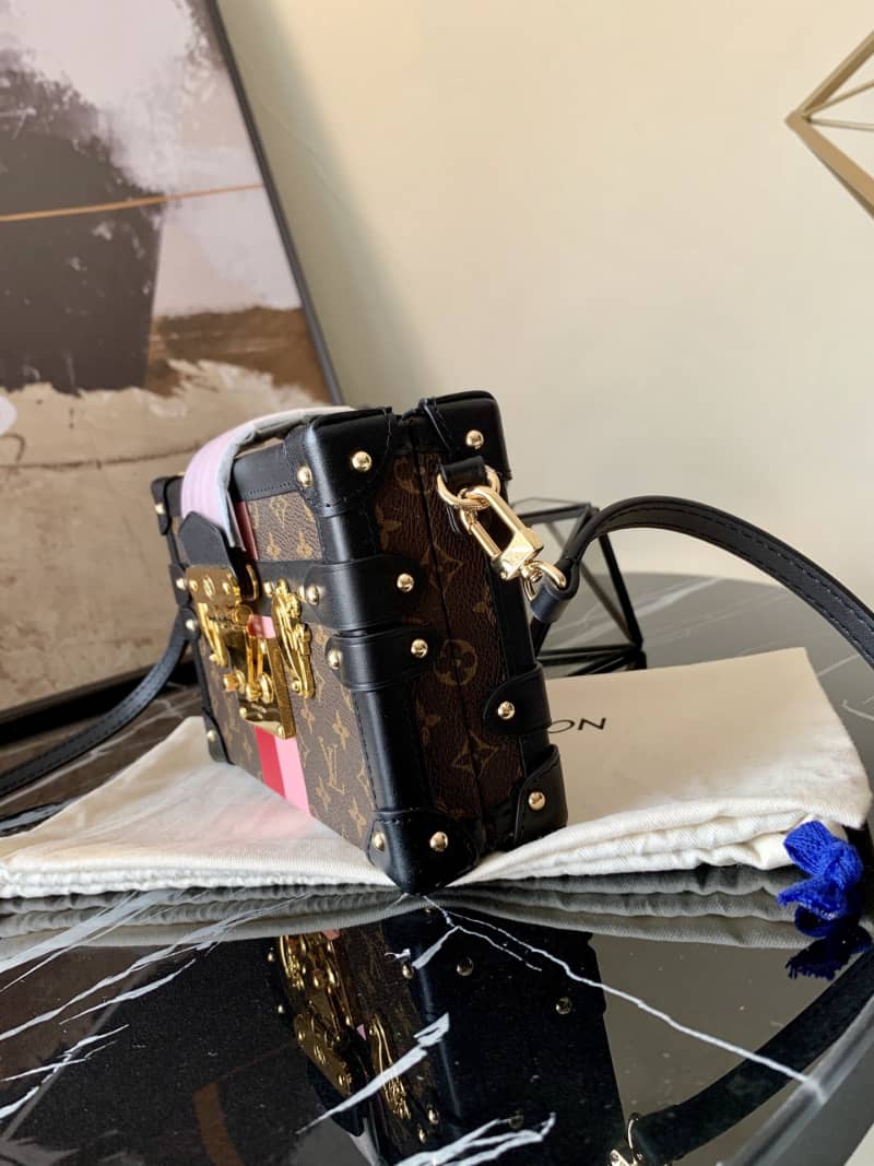 Louis Vuitton Petite Malle Monogram Canvas Replica Bag Brown M40273 - DEEPREPS