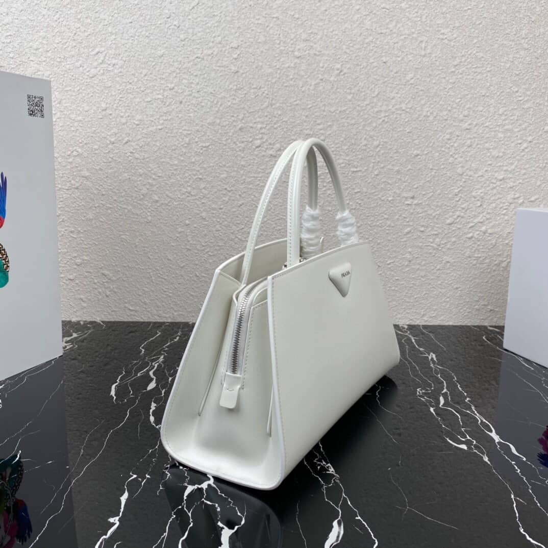 Prada Small Brushed Leather Replica Tote - DEEPREPS