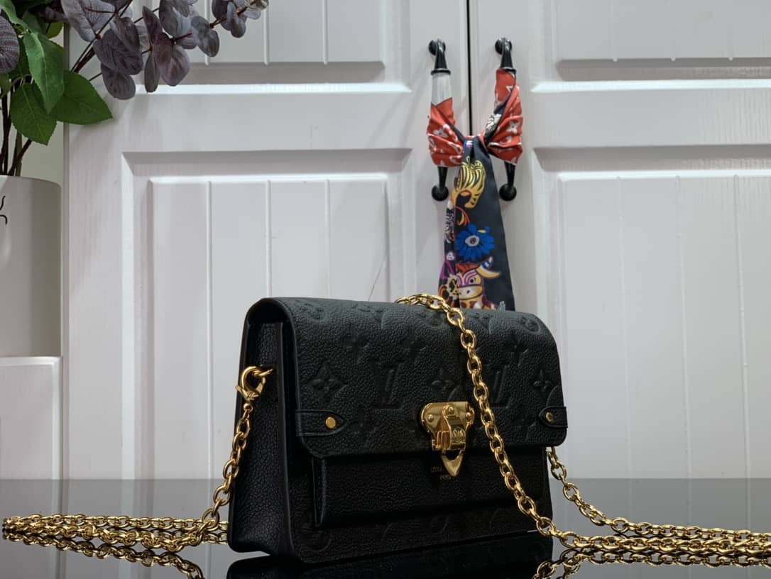 Best Replica Louis Vuitton Vavin Chain Empreinte Leather Replica Bag Black M63398(ColaReps) - DEEPREPS