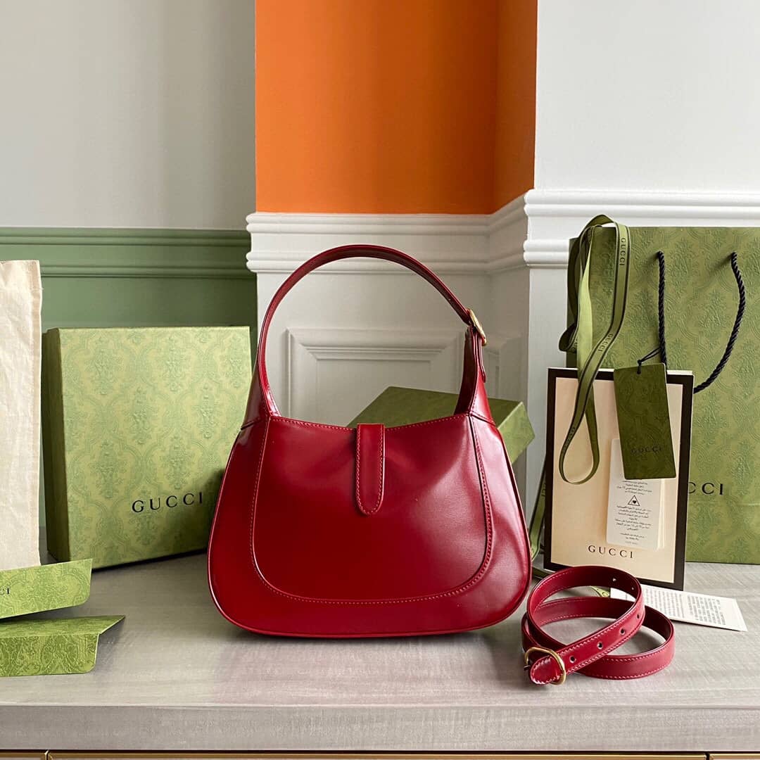 Gucci GG Jackie 1961 Small Hobo Shoulder Bag Replica Red 636709 - DEEPREPS
