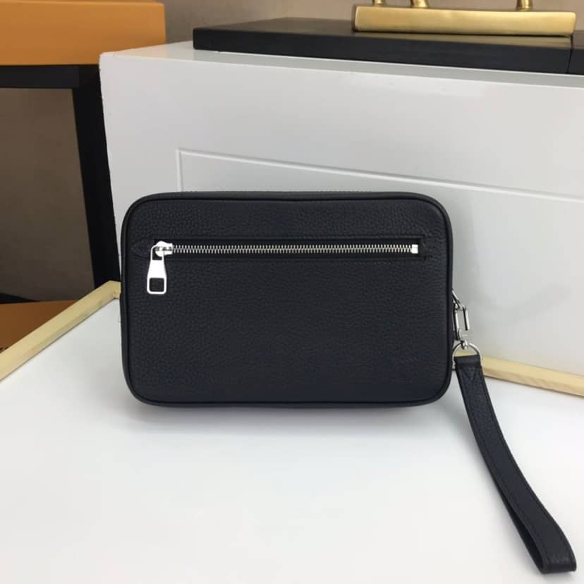 Louis Vuitton Damier Graphite Pochette Kasai Clutch Replica Black N41664 - DEEPREPS