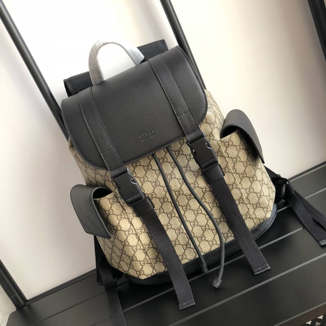 Gucci Soft GG Supreme Canvas Replica Backpack Beige 450958 - DEEPREPS
