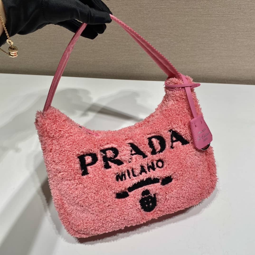 Prada Satin Re-Edition 2000 Crystal Mini Hobo - DEEPREPS