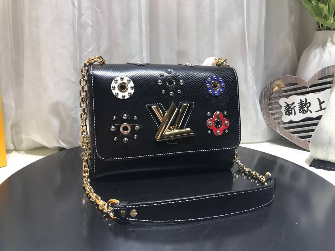 Louis Vuitton Epi Leather Twist MM Replica Bag Black - DEEPREPS