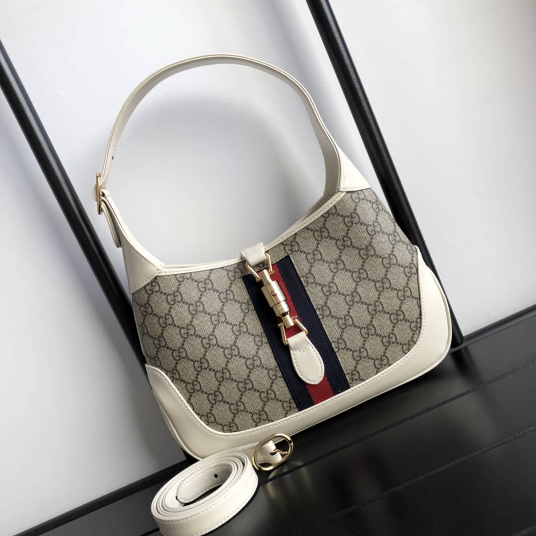 Gucci GG Jackie 1961 Mini Shoulder Bag Replica Gray 637092 - DEEPREPS