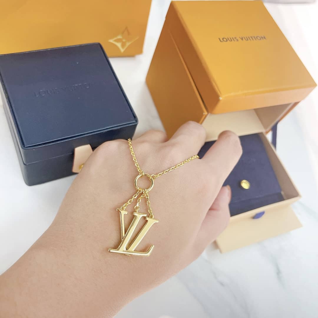 Knockoff Louis vuitton Logo Necklace - DEEPREPS