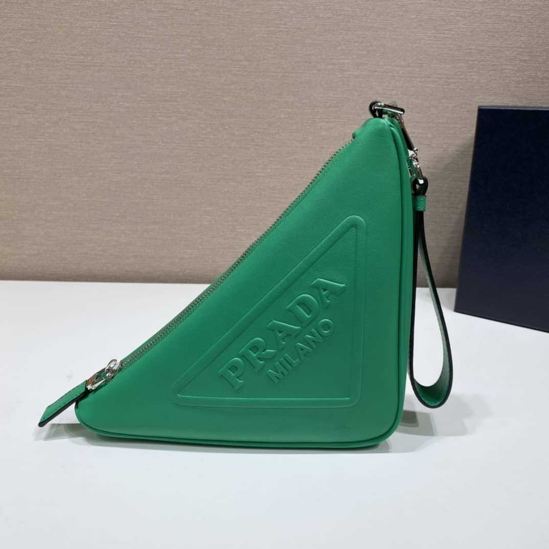 Prada Lady Leather Triangle Leather Replica Pouch - DEEPREPS