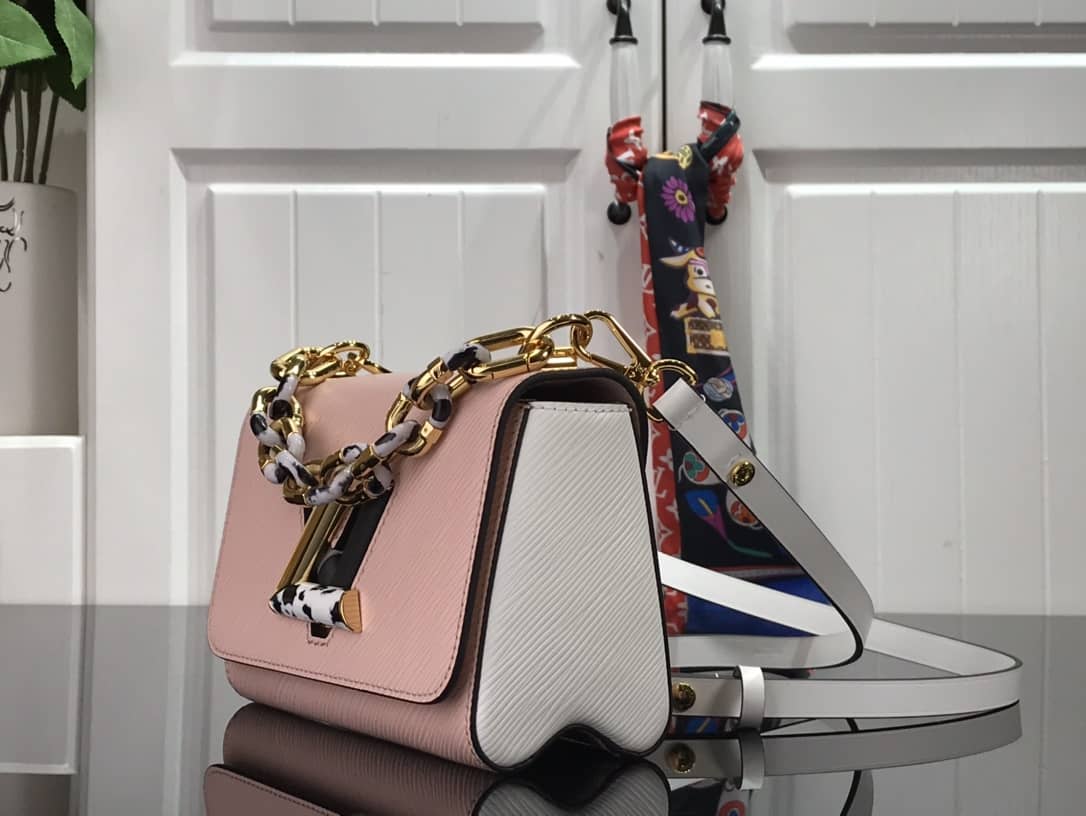 Louis Vuitton Monogram 2Way Leather Twist Replica Handbag Pink M58526 - DEEPREPS