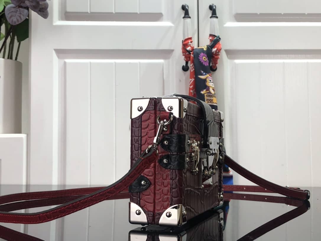 Louis Vuitton Petite Malle Replica Bag Red N94030 - DEEPREPS