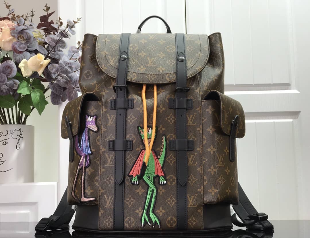 Louis Vuitton Christopher PM Monogram Macassar Canvas Leather Replica Backpack M43735 - DEEPREPS