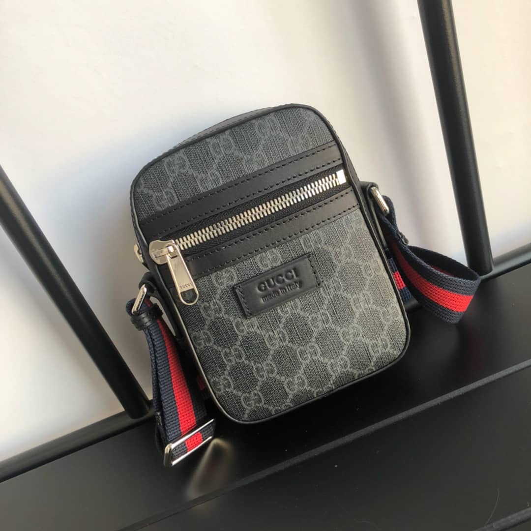 Gucci Ophidia Small GG Canvas Messenger Bag Replica Black 547926 - DEEPREPS