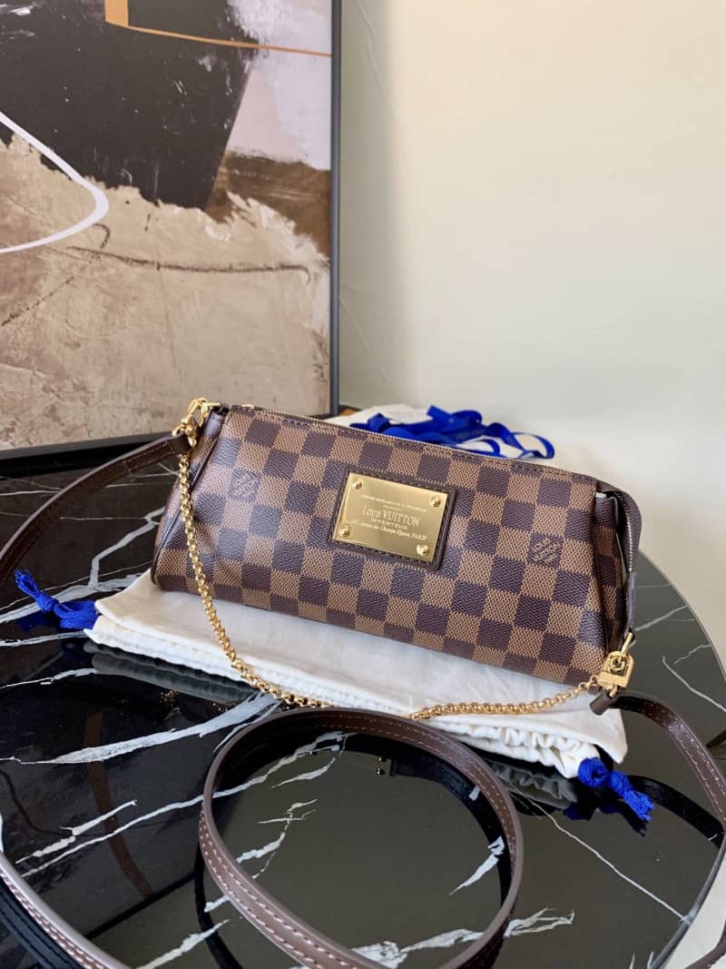 Louis Vuitton Eva 2way Pouch Damier Chain Replica Bag N55213 - DEEPREPS