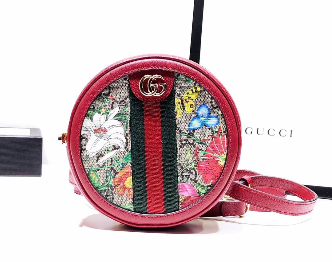 Gucci Ophidia GG Flora Mini Replica Backpack Red 598661 - DEEPREPS