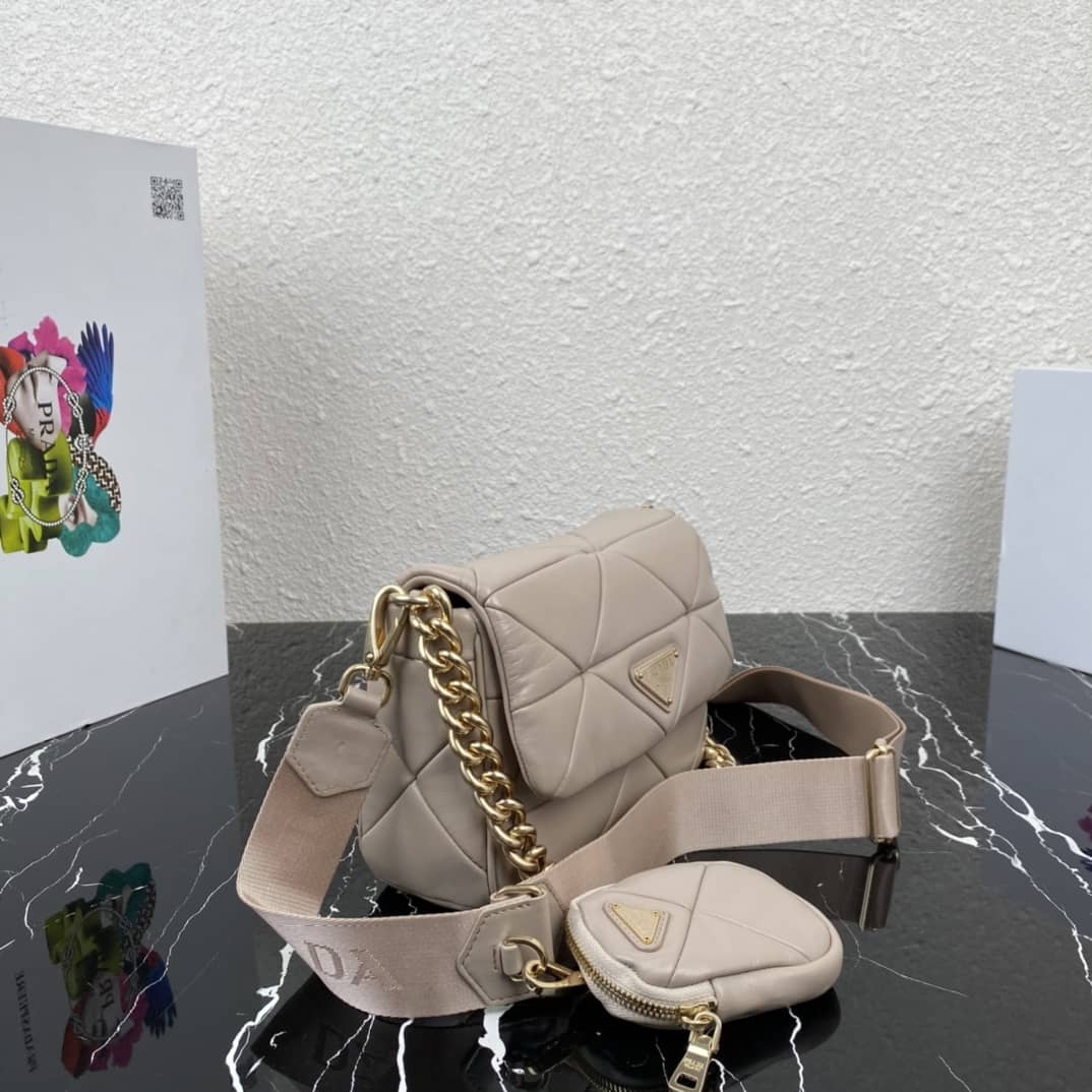 Prada System Nappa Leather Patchwork Replica Bag - DEEPREPS