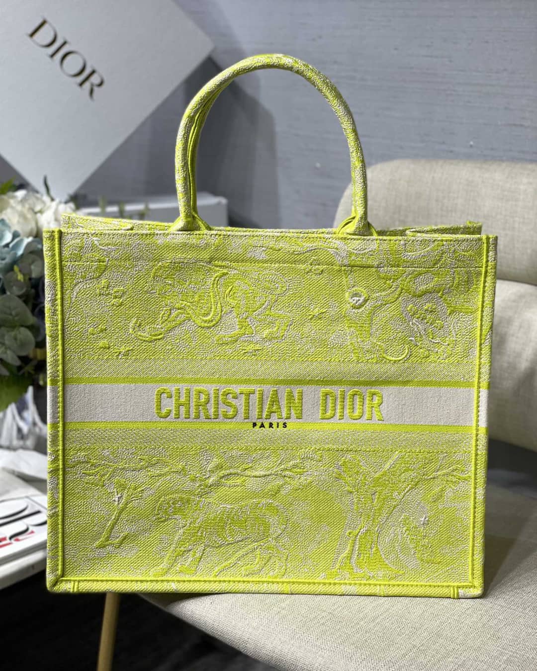 Christian Dior Tote Bag Dupe CD Book Embroidery - DEEPREPS