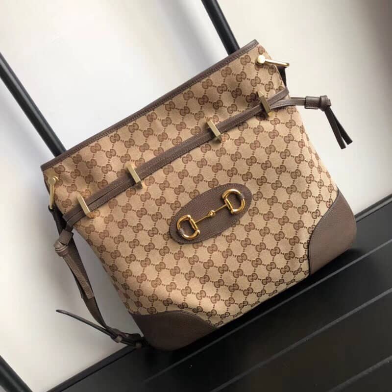 Gucci 1955 Horsebit Messenger Bag Replica Brown 602089 - DEEPREPS