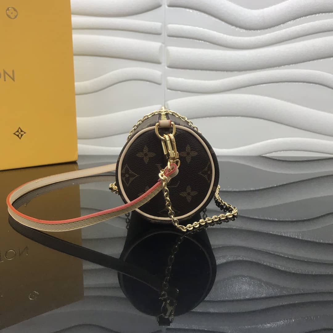 Louis Vuitton Monogram Canvas Mini Round Replica Pochette Brown M40713 - DEEPREPS