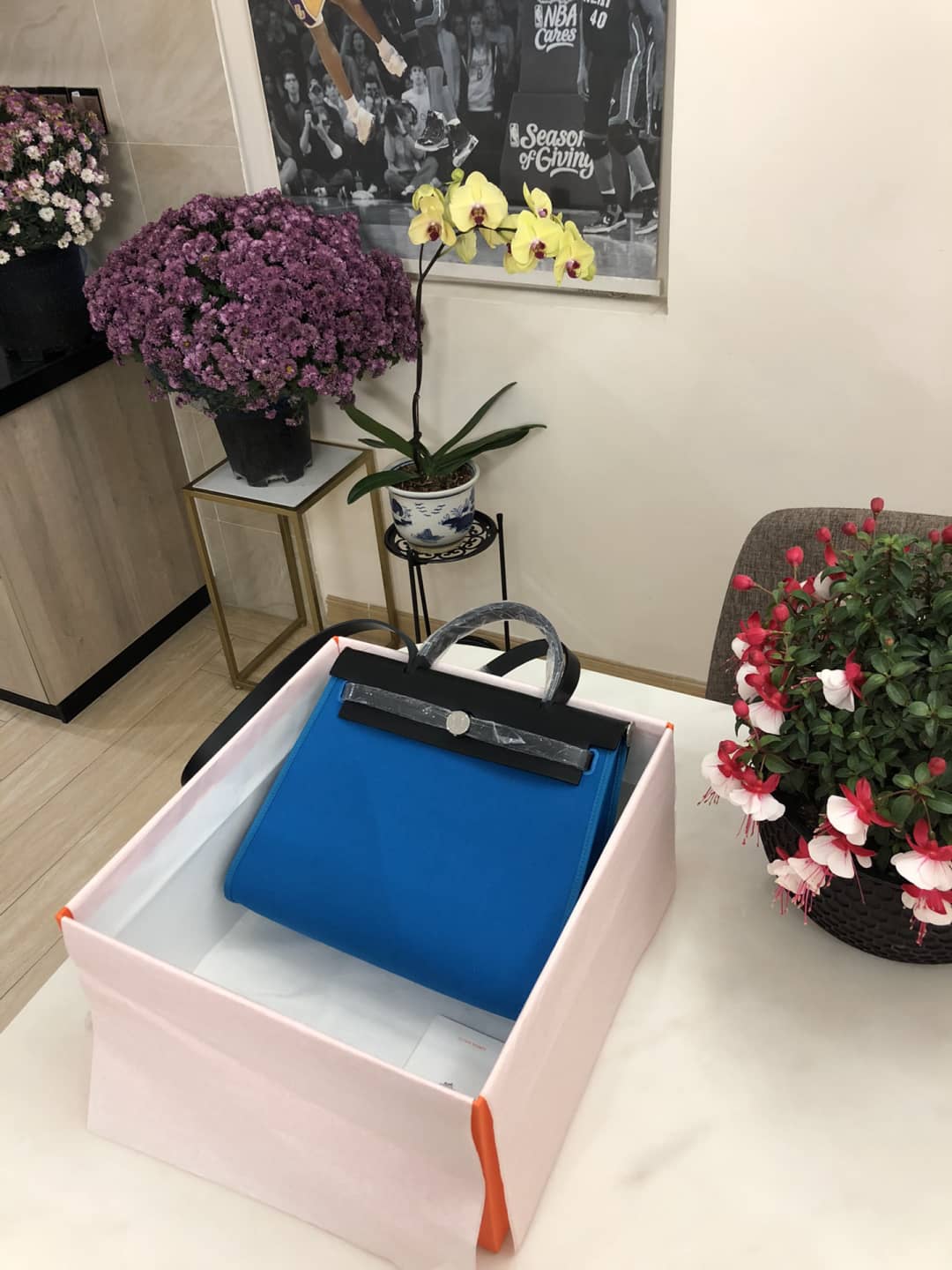 Hermes Bag Replica 31 Canvas Leather HerBag - DEEPREPS