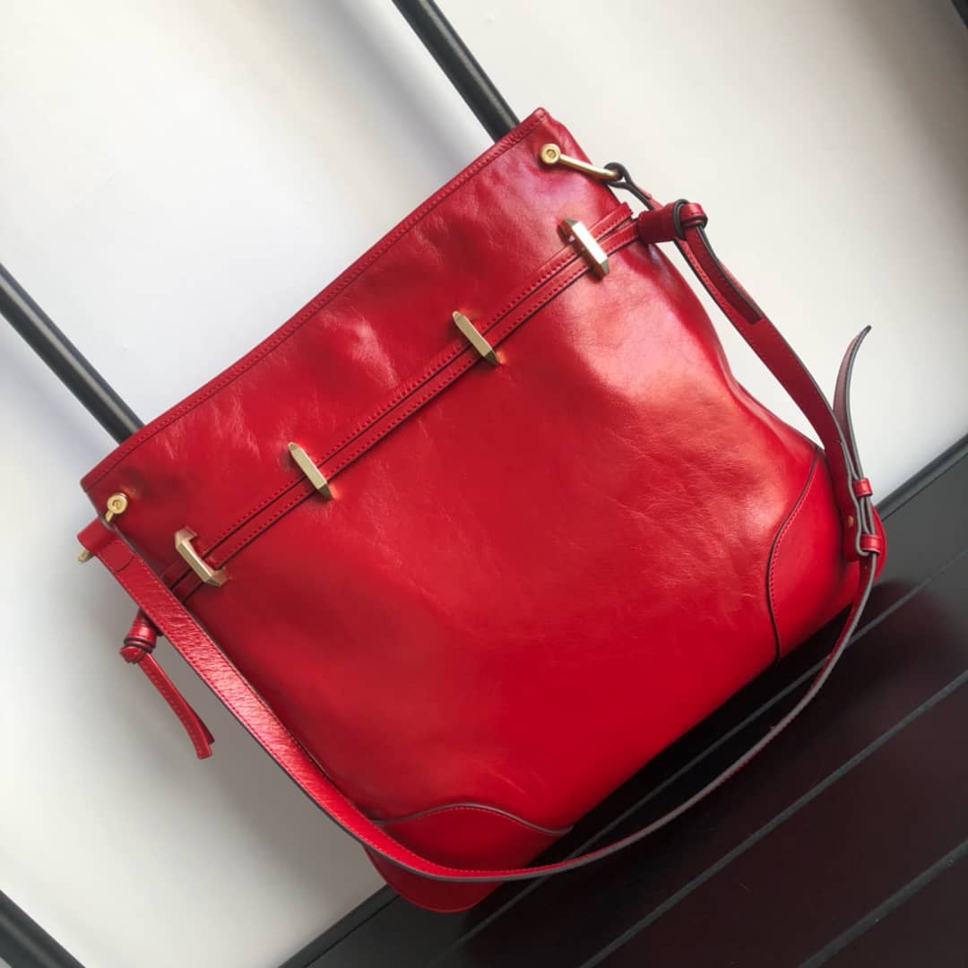 Gucci 1955 Horsebit Messenger Bag Replica Red 602089 - DEEPREPS