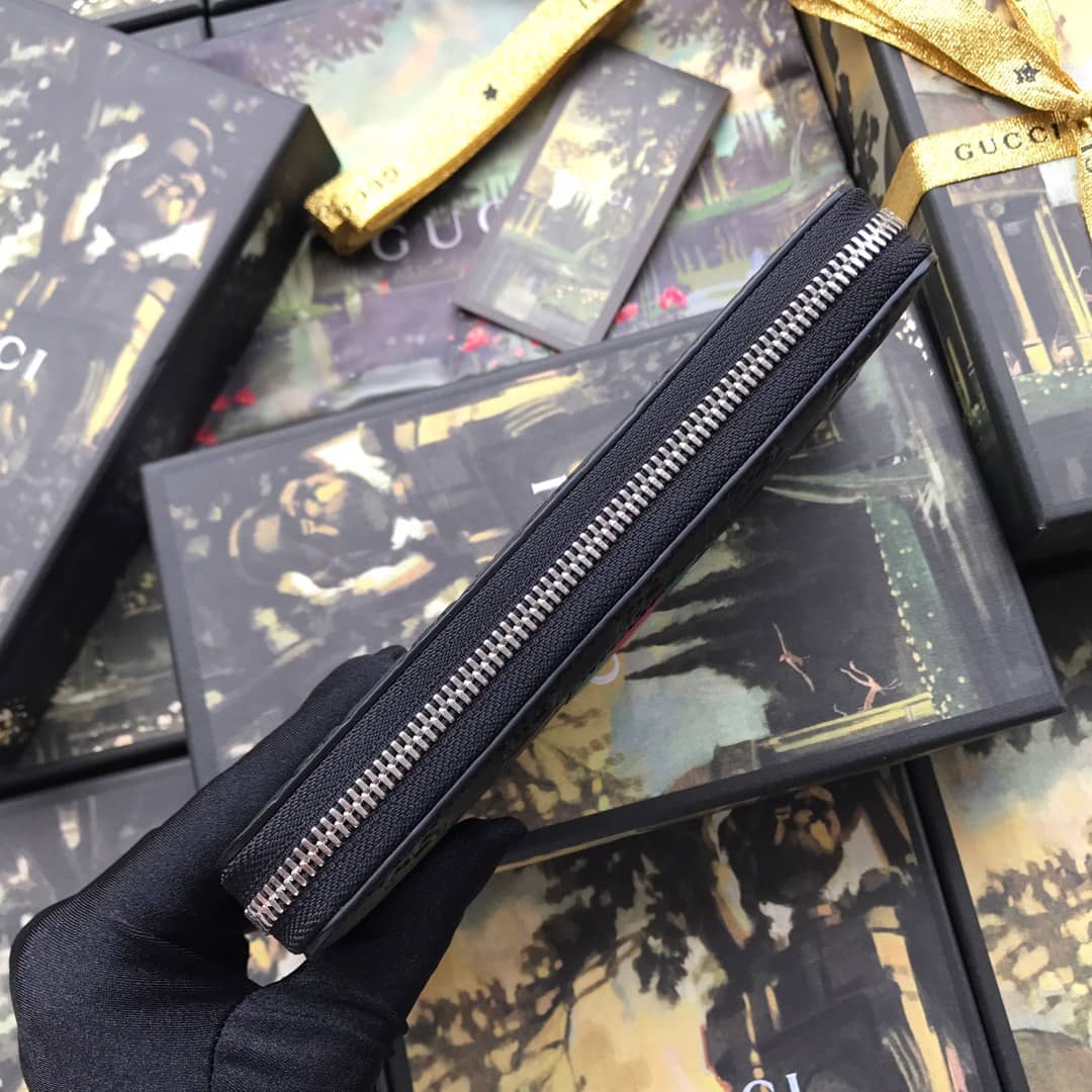 Gucci Web GG Supreme Around Zip Wallet Replica 408831 - DEEPREPS
