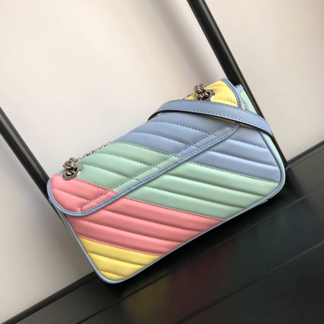Gucci GG Marmont Matelasse Shoulder Bag Replica Colorful 443497 - DEEPREPS