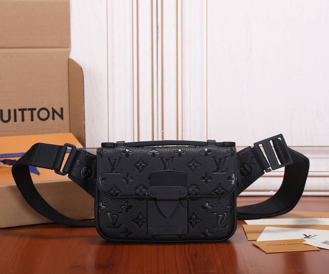 Louis Vuitton S Lock Sling Crossbody Bag Replica Black M58487 - DEEPREPS